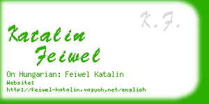 katalin feiwel business card